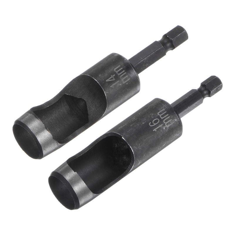 QUARKZMAN 2 Pieces 14 mm, 16 mm Leather Hollow Hole
