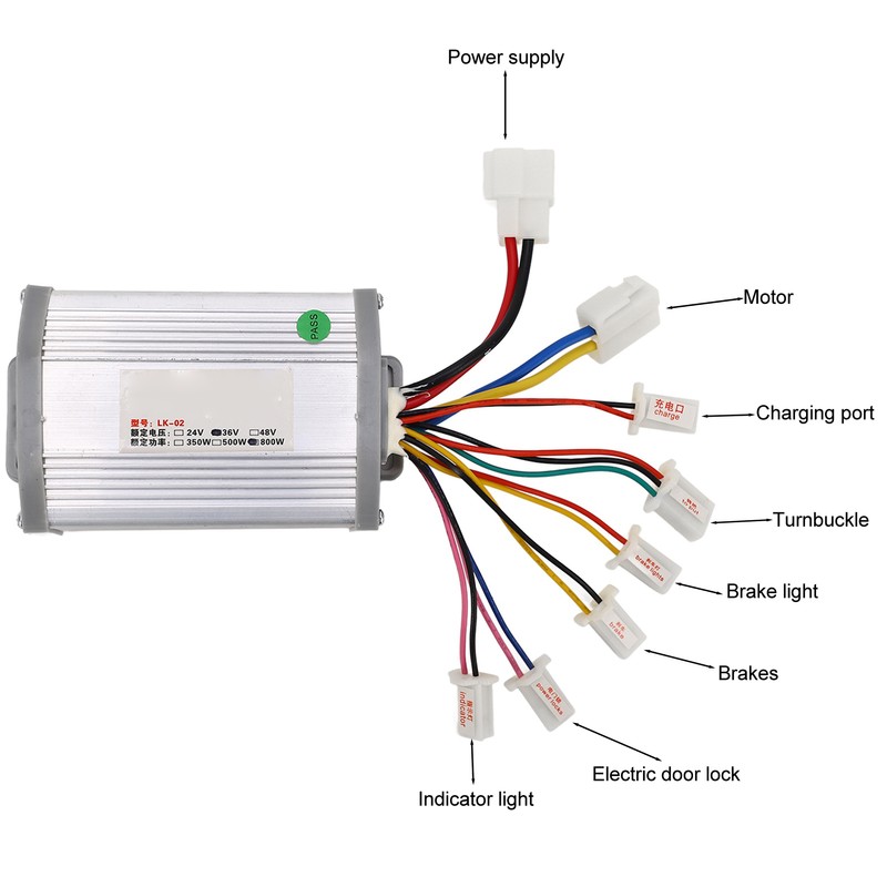36V 800W Brush Speed Motor Set Controller Electric Bike Thumb