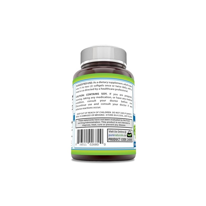 Pure Naturals Lecithin 1200 mg Softgels Supplement | High Potency