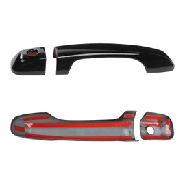 for 4runner Door Handle Cover Trim for Toyota 4runner Pro 4WD N280 SUV 2017-2020(NO Smart Key Holes Black)