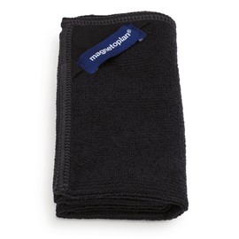magnetoplan magnetoCleaner ecoAware, magnetic microfibre cleaning cloth made of polyester, black cleaning cloth made from recycled PET bottles