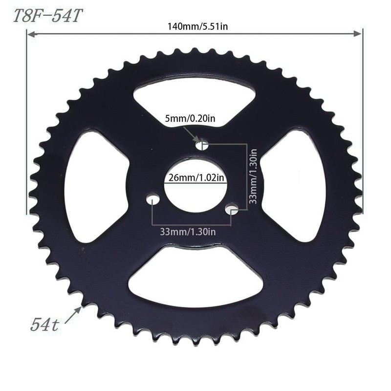 Windance T8F 54T 26mm Rear Sprocket for 47cc 49cc Motorcycle