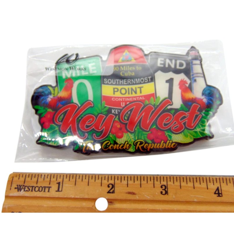 Key West Florida Magnet Conch Republic Souvenir Vacation Memory Fridge