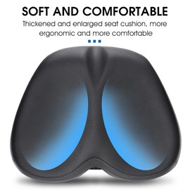 Bike Saddle, Ergonomic Bicycle Replacement Saddle Soft Widen Thicken Road Bike Cushion Long Distance Riding Comfortable Shockproof Cycling Seats