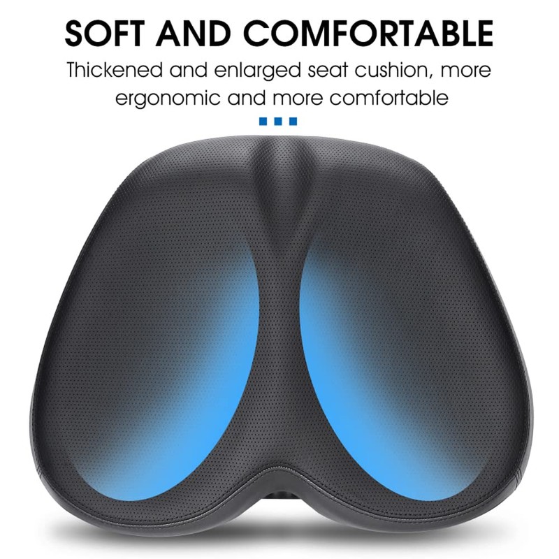 Bike Saddle, Ergonomic Bicycle Replacement Saddle Soft Widen Thicken Road