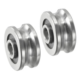 PATIKIL U Groove Bearing, 2 Pack 8x30x14mm SG25 Deep U Groove Guide Pulley Double Sealed Chrome Steel Ball Bearings for Rail Track Liner Motion System