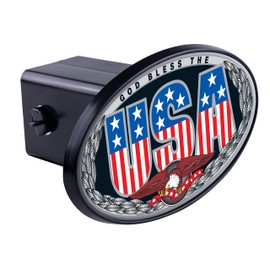 God Bless The USA ABS Plastic Trailer Hitch Cover Car-Truck-SUV 2" Receiver