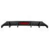 KUAFU Rear Bumper Diffuser Spoiler W/ Led Light Carbon Look