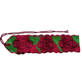 Mexican Belt Sash 33 Inches & 22 Inches String Beautiful Floral Desing Traditional Fiesta Party, Traditional, One Size