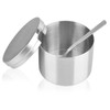 Arswin Sugar Container with Lid and Spoon,Spice Jars,Stainless Steel 12