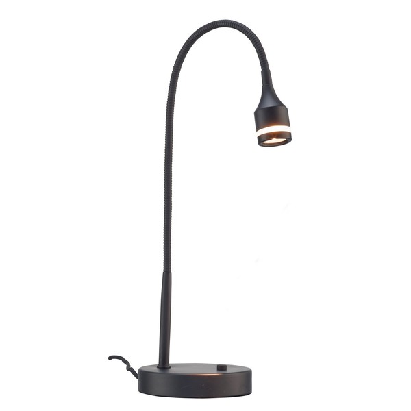 Adesso 3218-01 Prospect 11"-18" LED Desk Lamp, Black, Smart Outlet