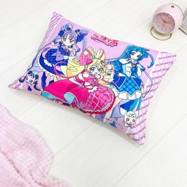 Moripilo Children's Pillow, Children's Pillow, Skin and Idol, Pretty Cure [Skin Friendly, 100% Cotton, Washable Pillow, Low Pillow, Cover Only, Approx. 11.0 x 15.4 inches (28 x 39 cm)