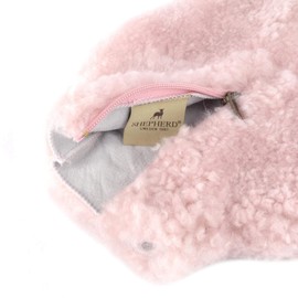 Shepherd of Sweden | Kerri Genuine Sheepskin Luxurious Hot Water Bottle Cover | Large W:22cm x H:34cm (Pink)