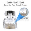 XANHAM 30 Pack Cat7 Cat6A Pass Through Shielded RJ45 Connector