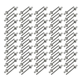 Sourcingmap 4mmx8mm Aluminum Round Dome Head Closed End Blind Rivets Fastener 100pcs