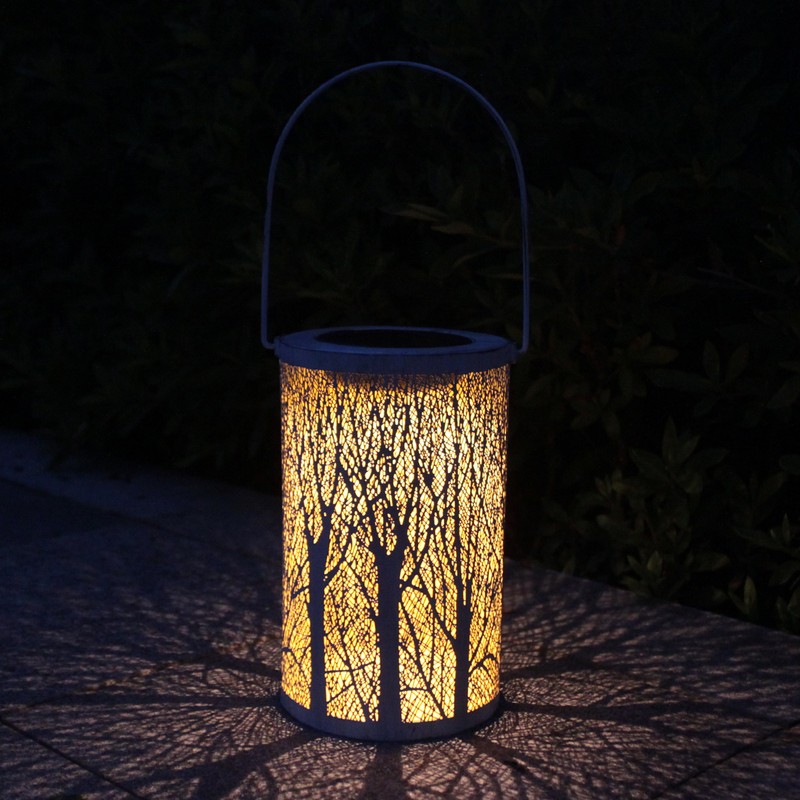Garden Hanging Light Outdoor Solar Powered Lantern 5730LED White Forest