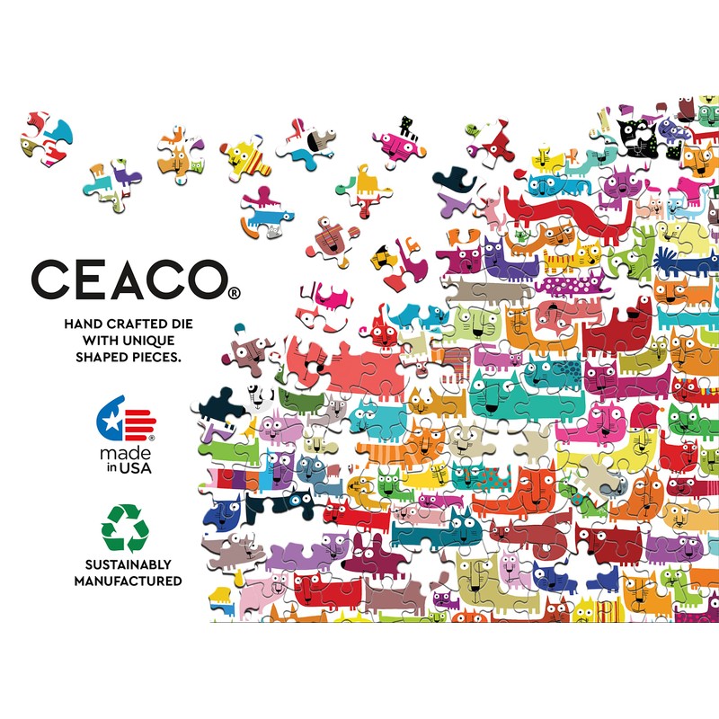 Ceaco - Colorful Cats - 100 Piece Jigsaw Puzzle