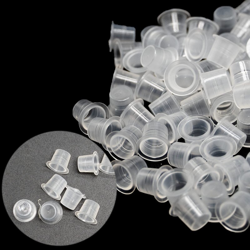 Ink Caps Cups, 100 Pieces Disposable Ink Cap, Plastic Ink