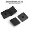 DEANKEJI End Caps Plastic Black 4040, Pack of 50 Cover