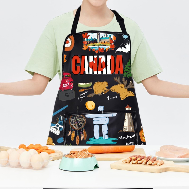 ENSIANTH Canada Apron Canada Cooking Aprons for Women Men Canada