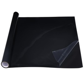 COCODE Black Aquarium Background Static Cling, 23.6"x11.8" Self Adhensive Fish Tank Background, Vinyl Aquarium Backdrop Sticker, Fish Tank Poster Aquarium Wallpaper Decorations