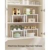 SONGMICS Cabinet Organizer Shelf, Set of 4 Kitchen Counter Shelves,