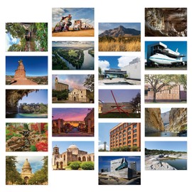 Dear Mapper Vintage United States Texas Landscape Postcards Pack 20pc/Set Postcards from Around the World Greeting Cards for Business World Travel Postcard for Mailing Decor Gift