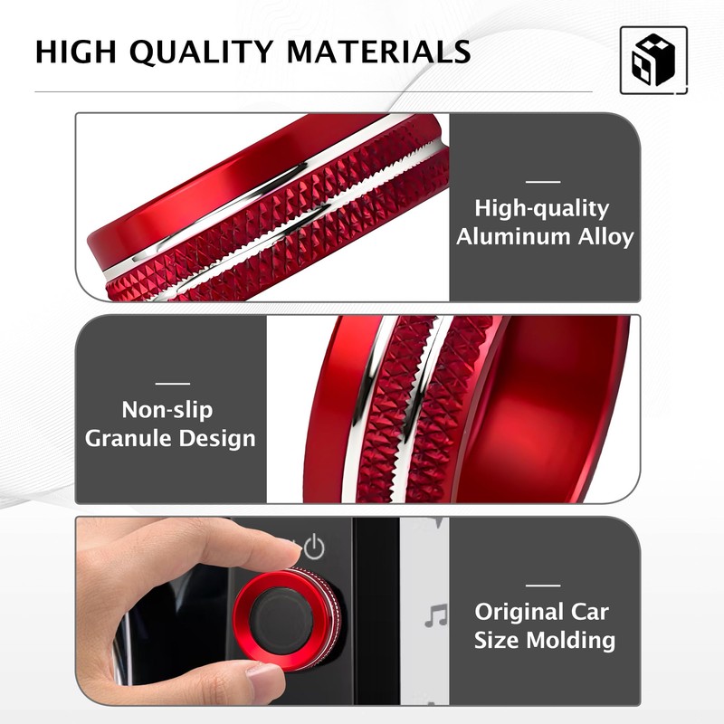 for Toyota Prius 2023-2026 Accessories, 3-Pieces Aluminum Alloy Knob Covers