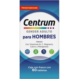 Centrum Gender Adulto Hombre Multivitamínico, Con Vitamina B, Vitamina C, 60 Tabletas