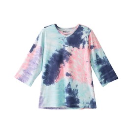 Women’s Open-Back Adaptive Criss Cross Neckline Top - Tie Dye LGE