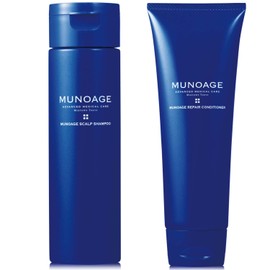 MUNOAGE Scalp Shampoo & Conditioner, Set of 2, 6.8 fl oz (200 ml) & Repair Conditioner (6.1 fl oz (170 ml), Hair Care Set, Hari Koshi, Scalp Care, Exfoliating Care, Volume Up, Cuticle for Young Hair