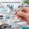 3-Piece Ceramic Tip Precision Soldering Tweezers Set, Anti-Static Straight and