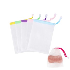 YIXINLYMY Soap Net, Foaming Net, Facial Cleansing Net, Easy to Make Foams with Soap, Foam, For Facial Cleansing, Body Use, Set of 5, Random Color