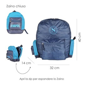 Zaino Travel richiudibile 100% PL Linea Enzo Castellano Prodotto Ufficiale SSC NAPOLI 123620