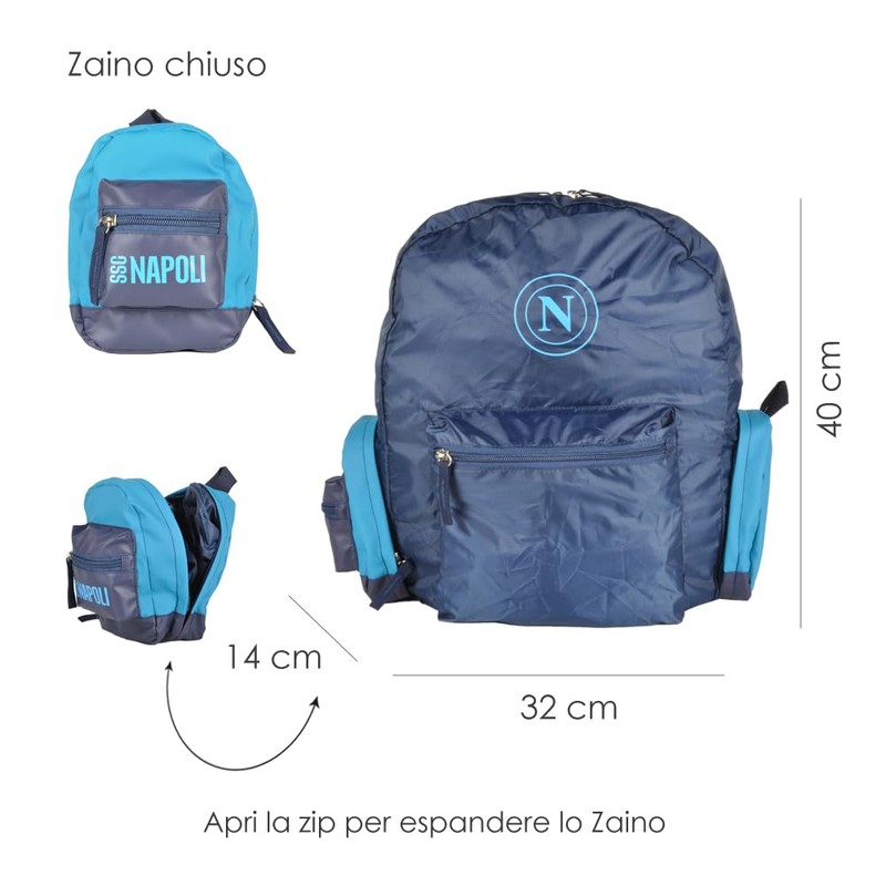 Zaino Travel richiudibile 100% PL Linea Enzo Castellano Prodotto Ufficiale