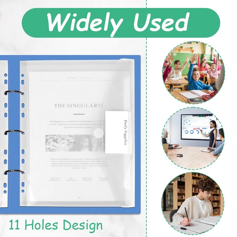 Pack of 12 A4 Document Folders, Document Wallets, Waterproof with