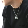 Silver KYASYA 925 Silver Coin Necklace, Men's, Silver925, Turquoise, Eagle,