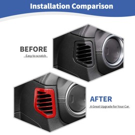 Jeliker for Wrangler JL Air AC Vents Trim Cover for Jeep Wrangler JL JLU Gladiator JT 2018 Up Red Interior Accessories 2pcs