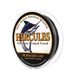 HERCULES H¨¦rcules Cuerda Trenzada de Pesca de 100M, de 4 5 kg a 136 kg, PE 8 hebras, m¨²ltiples Colores Disponibles, para Todo el a?o, Negro, 120lb/54 5kg 0.58 m