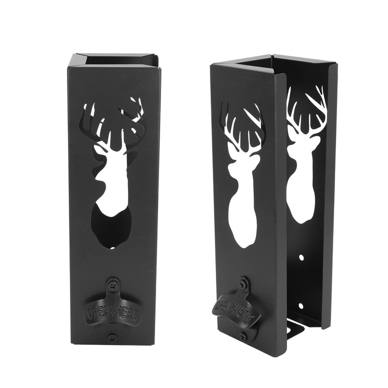 Wall Mounted Can Cooler Holder Iron Exquisite Multifunctional with Bottle