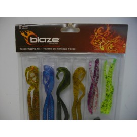 Blaze Fishing Gear Texas Rigging Kit that contains 30 pieces