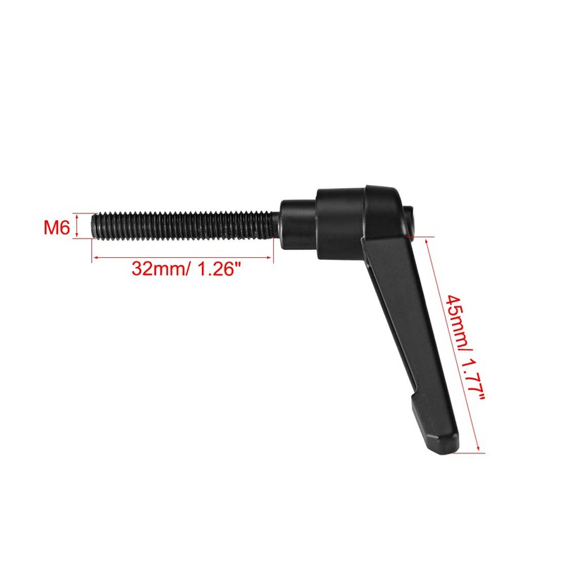 uxcell M6 x 32mm Handle Adjustable Clamping Lever Thread Push