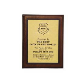aahs!! Engraving Worlds Greatest Plaques (The Best Mom in The World, Gold)