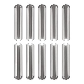 DTGN 4mmx30mm(DxL) Slotted Spring Pin - 50Pack - Good for Home Machine Fastener - 304 Stainless Steel Spring Dowel Tension Roll Pin - Silver