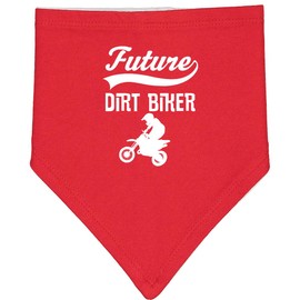 inktastic Future Dirt Biker Off Road Sports Baby Bandana Bib Red and White 29561