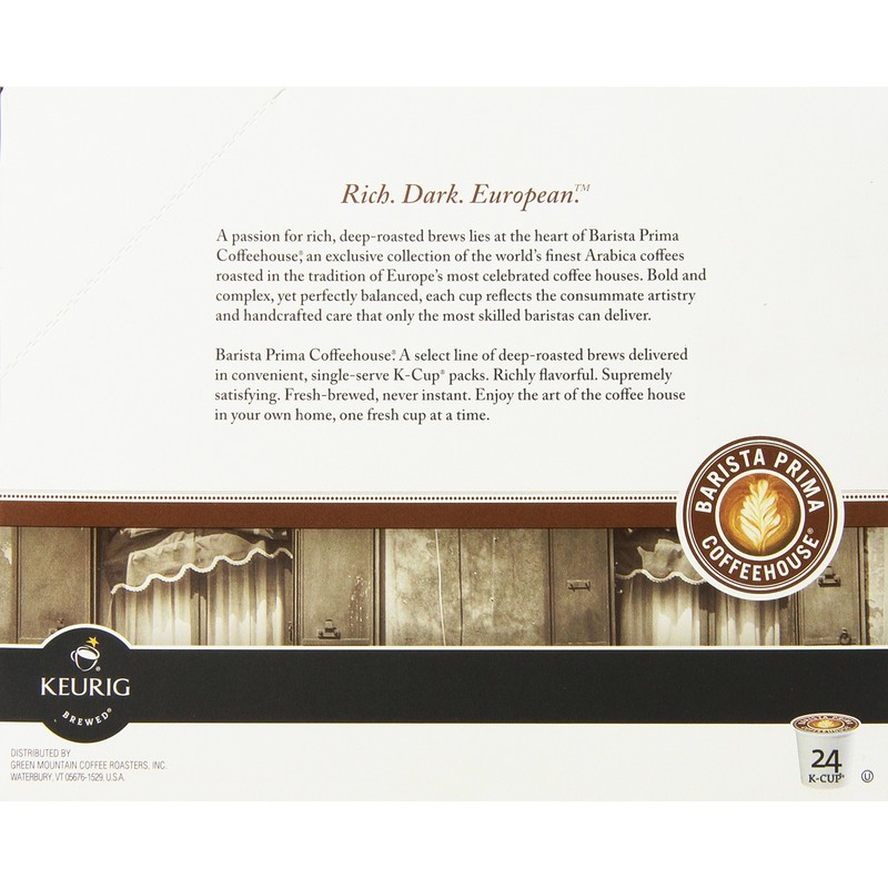 Barista Prima Coffeehouse, French Roast K-Cup Portion Pack for Keurig