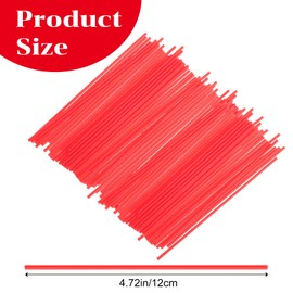 Wanmu 50Pcs Spray Can Straws, Red Plastic Extension Straws for Cans, Replacement Spray Can Extension Straw for Automotive Lubricant, Spray Can Red Plastic Straws
