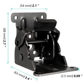 DIKNAAM 10 PCS 2.68 x 2.48 x 2-1/8 Inch Foldable Support Bracket, Lock Extension Support with Screws, Folding Brackets for Table Leg, Bed Leg, Workbench