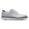 FootJoy Men's Traditions Blucher Golf Shoe, White/White/Navy, 14