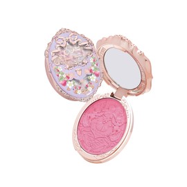 Flower Knows Strawberry Rococo Embossed Blush;Berry Matte Finish;Buildable & Blendable Powder Blush for cheeks,Highly Pigmented;Natural Flush for All Skin Tones(G02 Little Cranberry,4.6g)